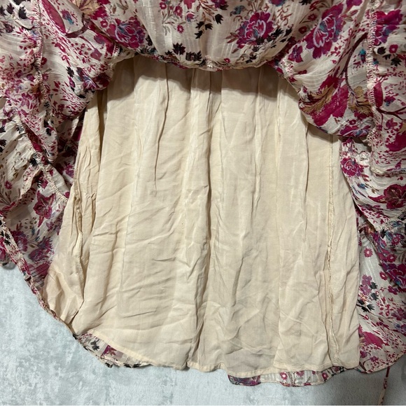 Free People Closer to The Heart Mini Dress S Boho Coastal Coquette Girl Floral - Picture 5 of 9